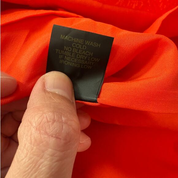 Cynthia Steffe Lola Sleeveless Fit Flare Dress Tangerine Textured Jacquard Sz 2 - Picture 11 of 14